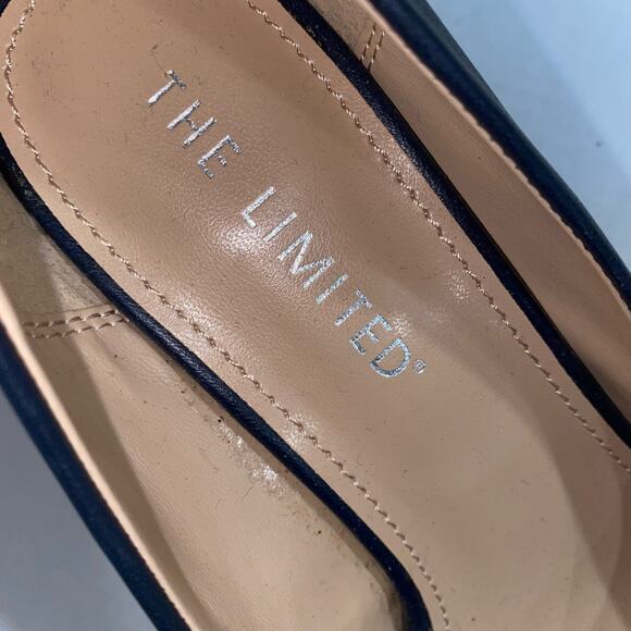 THE LIMITED Navy Blue Pointed Toe Heels SIZE 9.5 M Career Leather Pumps - Picture 7 of 10